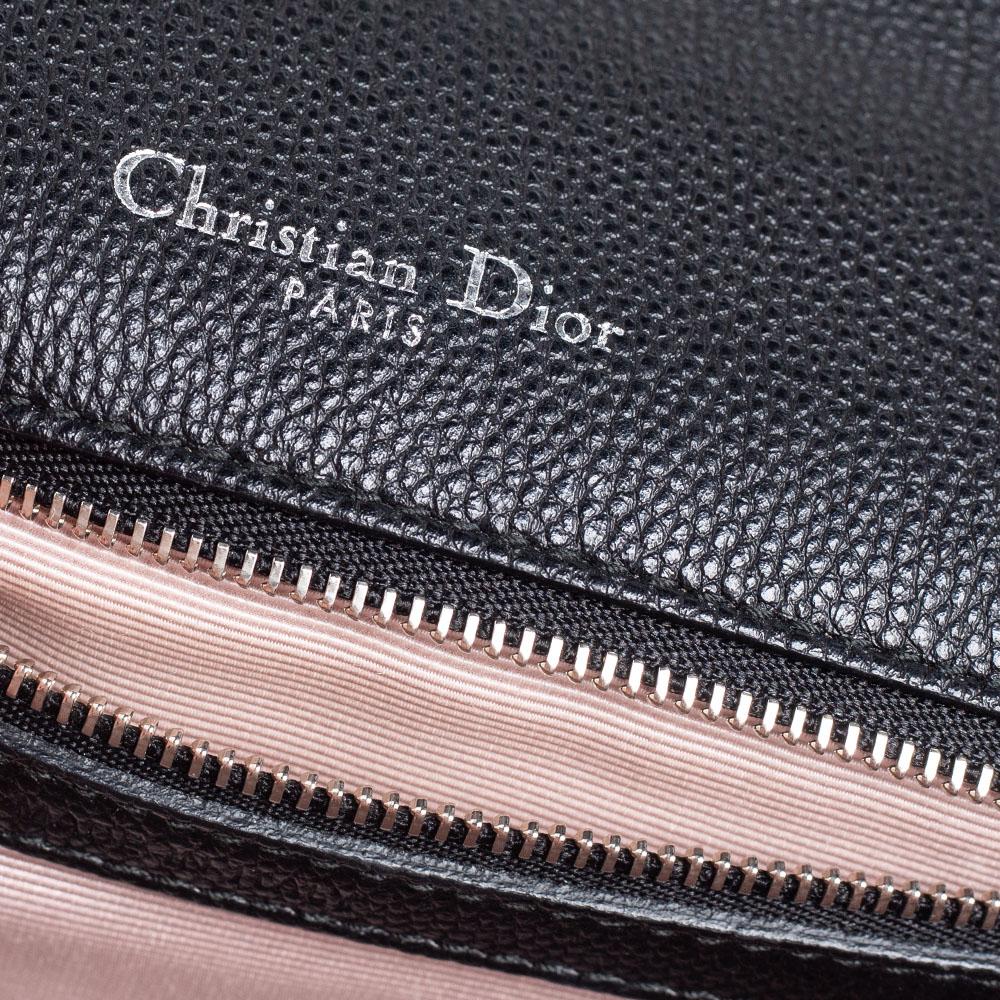 Dior Black Leather Medium Diorama Shoulder Bag 2