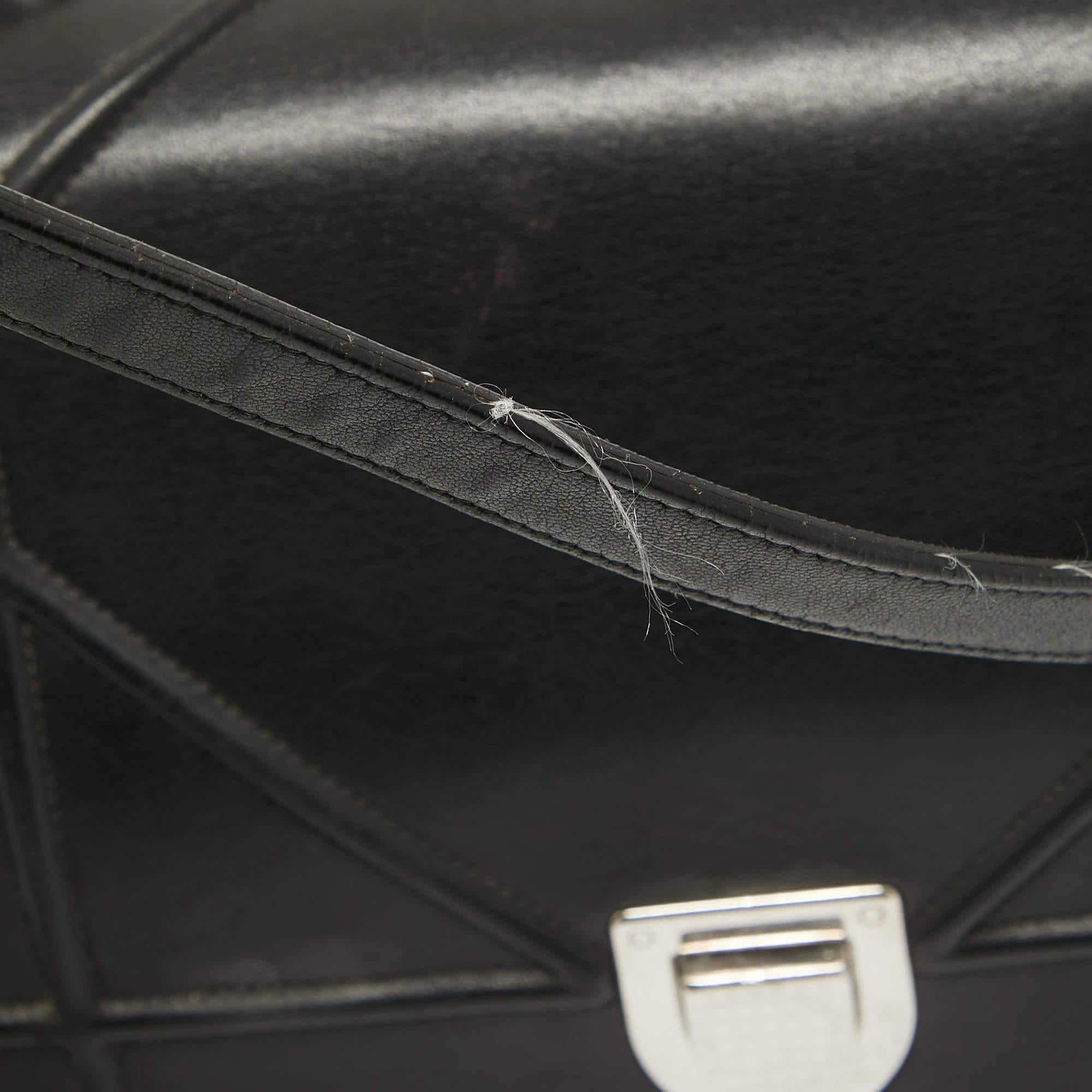 Dior Black Leather Medium Diorama Shoulder Bag 4