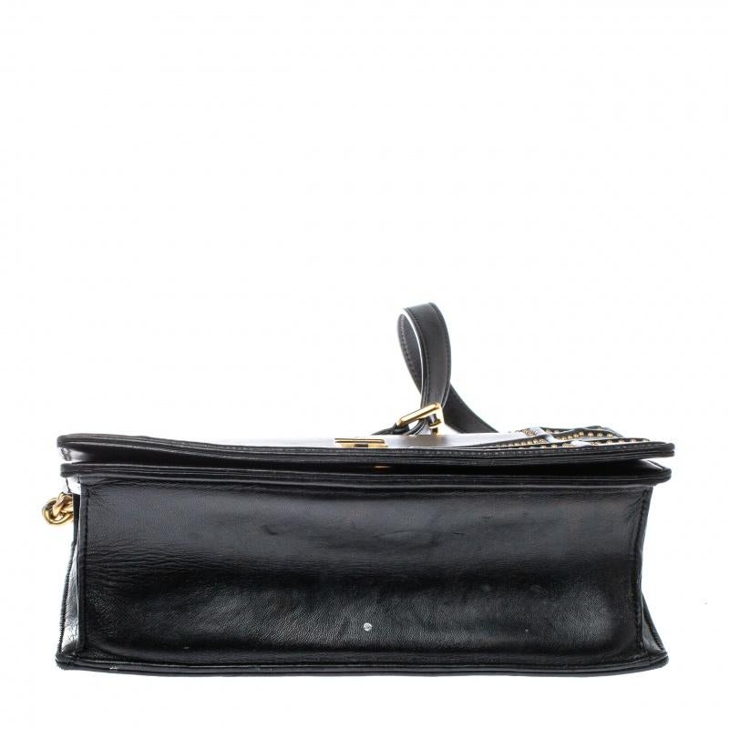 Dior Black Leather Medium Diorama Studded Shoulder Bag 1