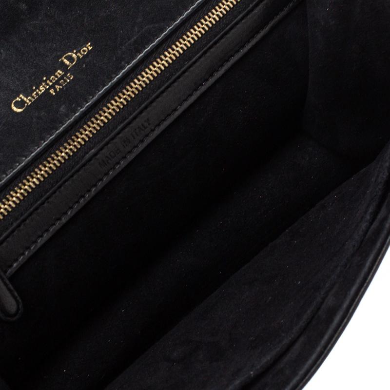 Dior Black Leather Medium Diorama Studded Shoulder Bag 2