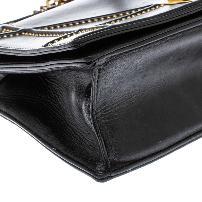 Dior Black Leather Medium Diorama Studded Shoulder Bag 3
