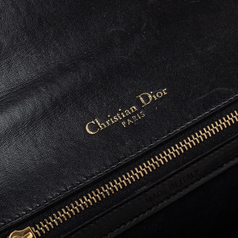 Dior Black Leather Medium Diorama Studded Shoulder Bag 3