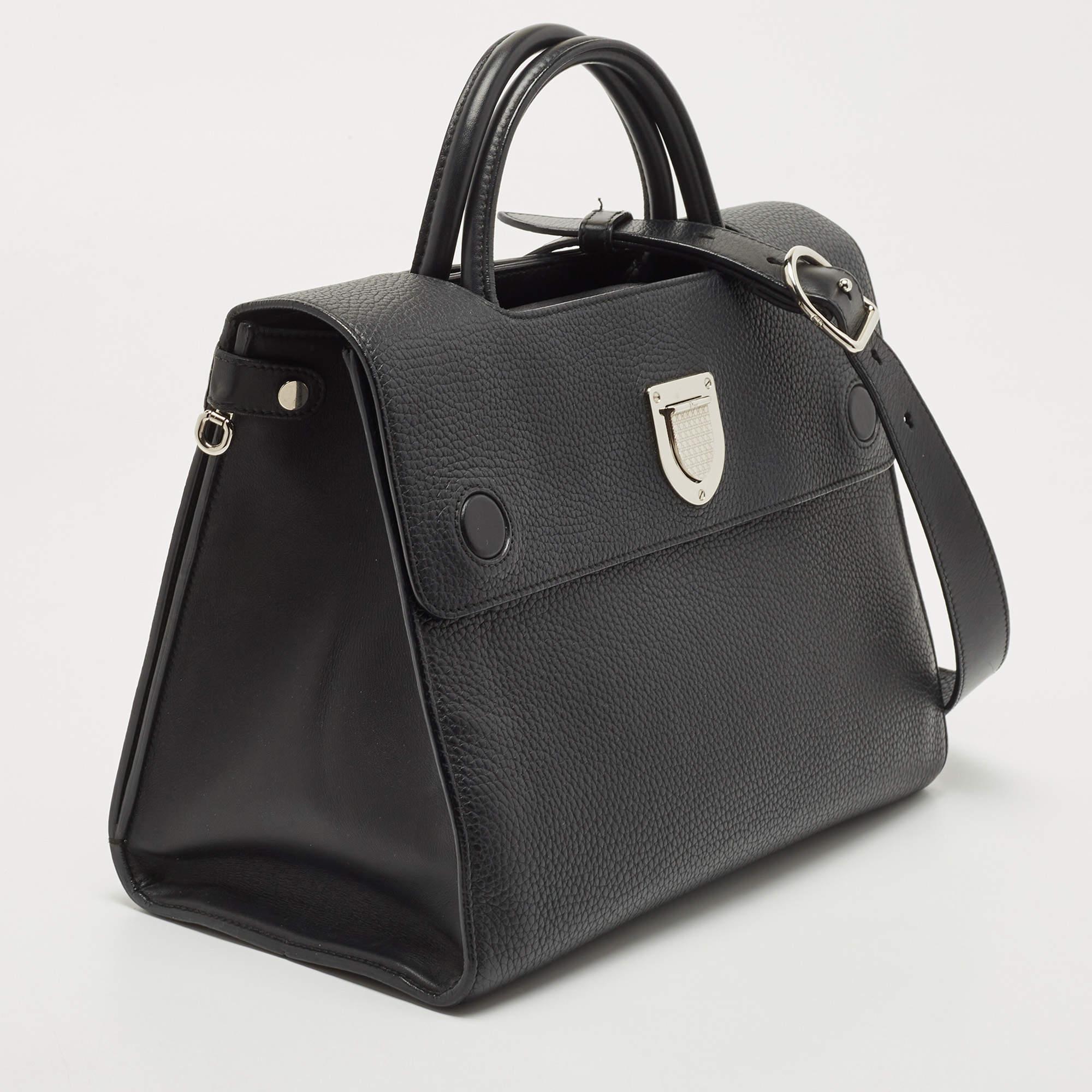 Women's Dior Black Leather Medium Diorever Bag