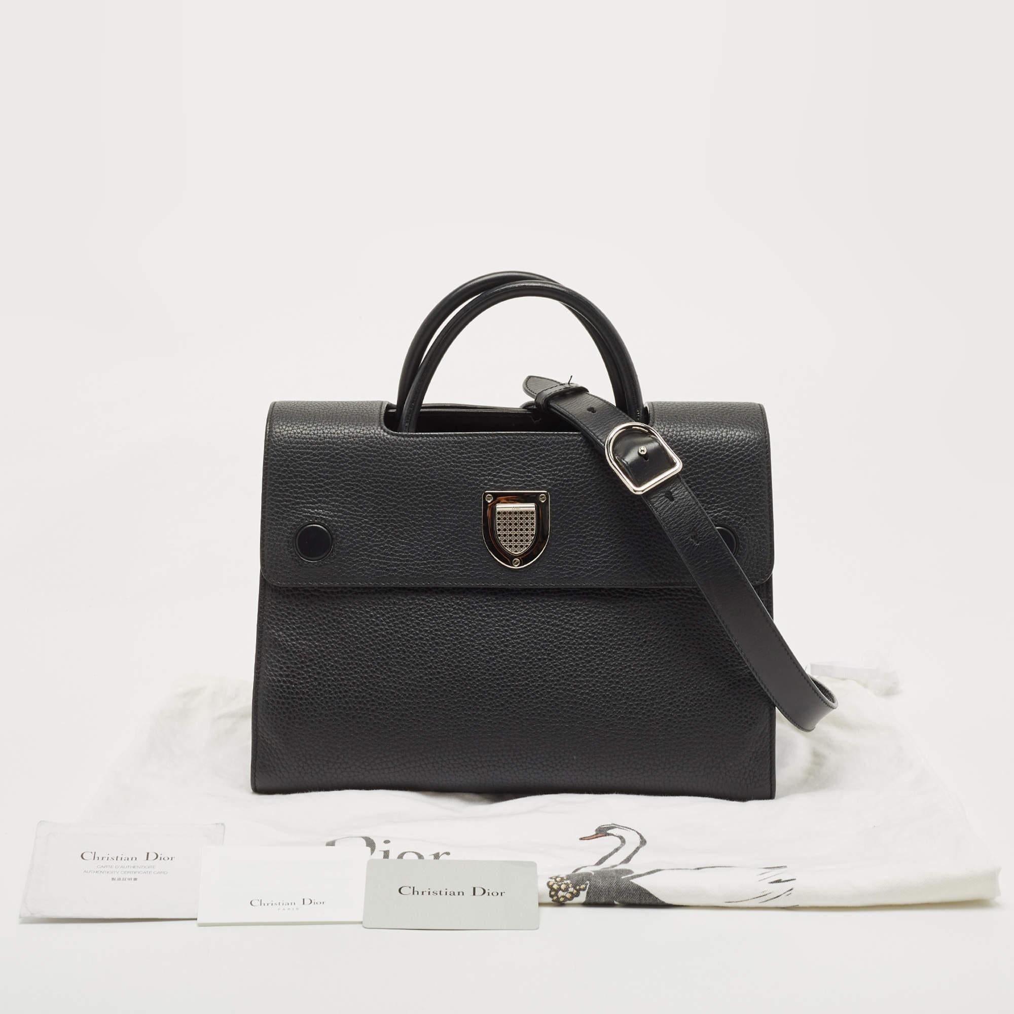 Dior Black Leather Medium Diorever Bag 5