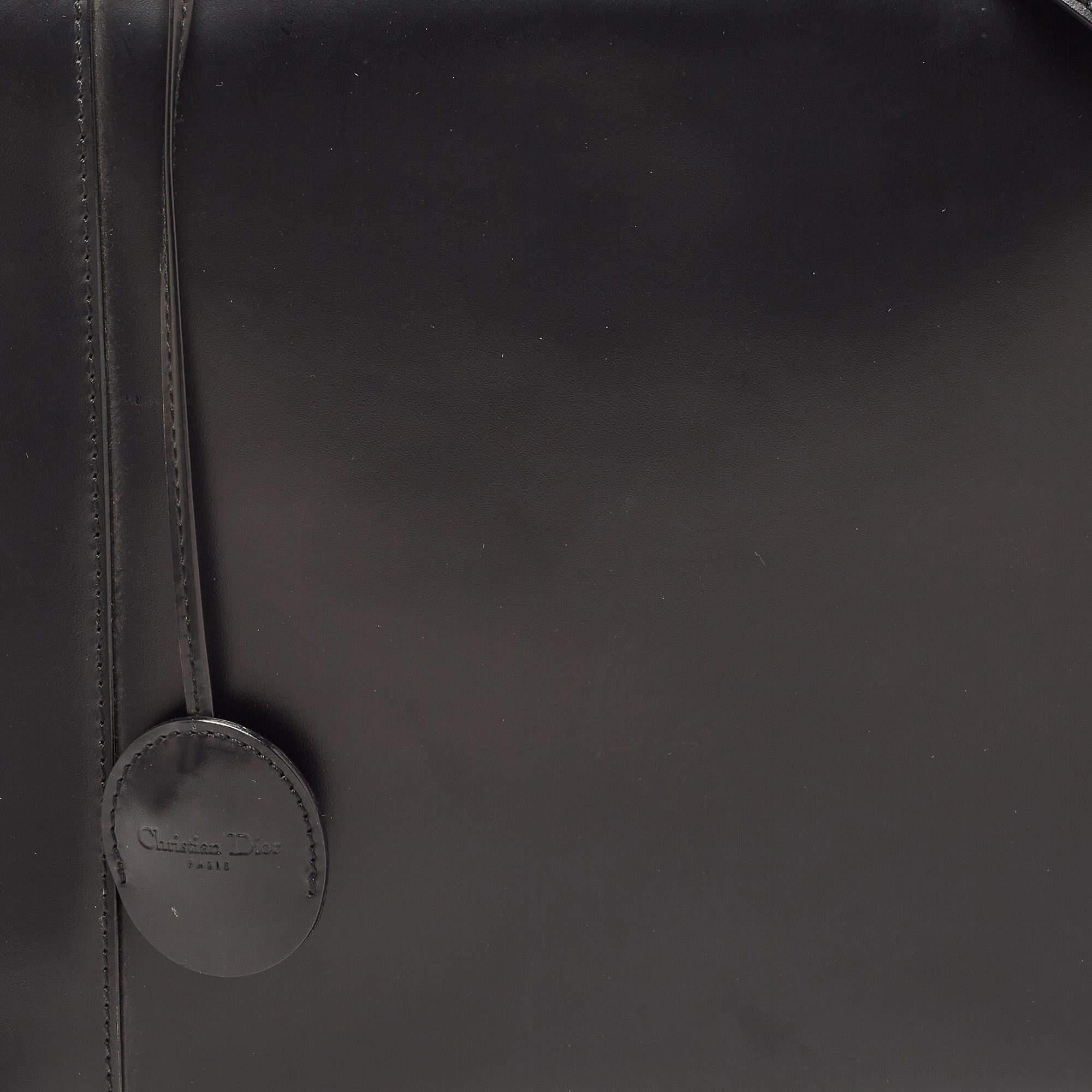 Dior Black Leather Medium Malice Pearl Tote 8