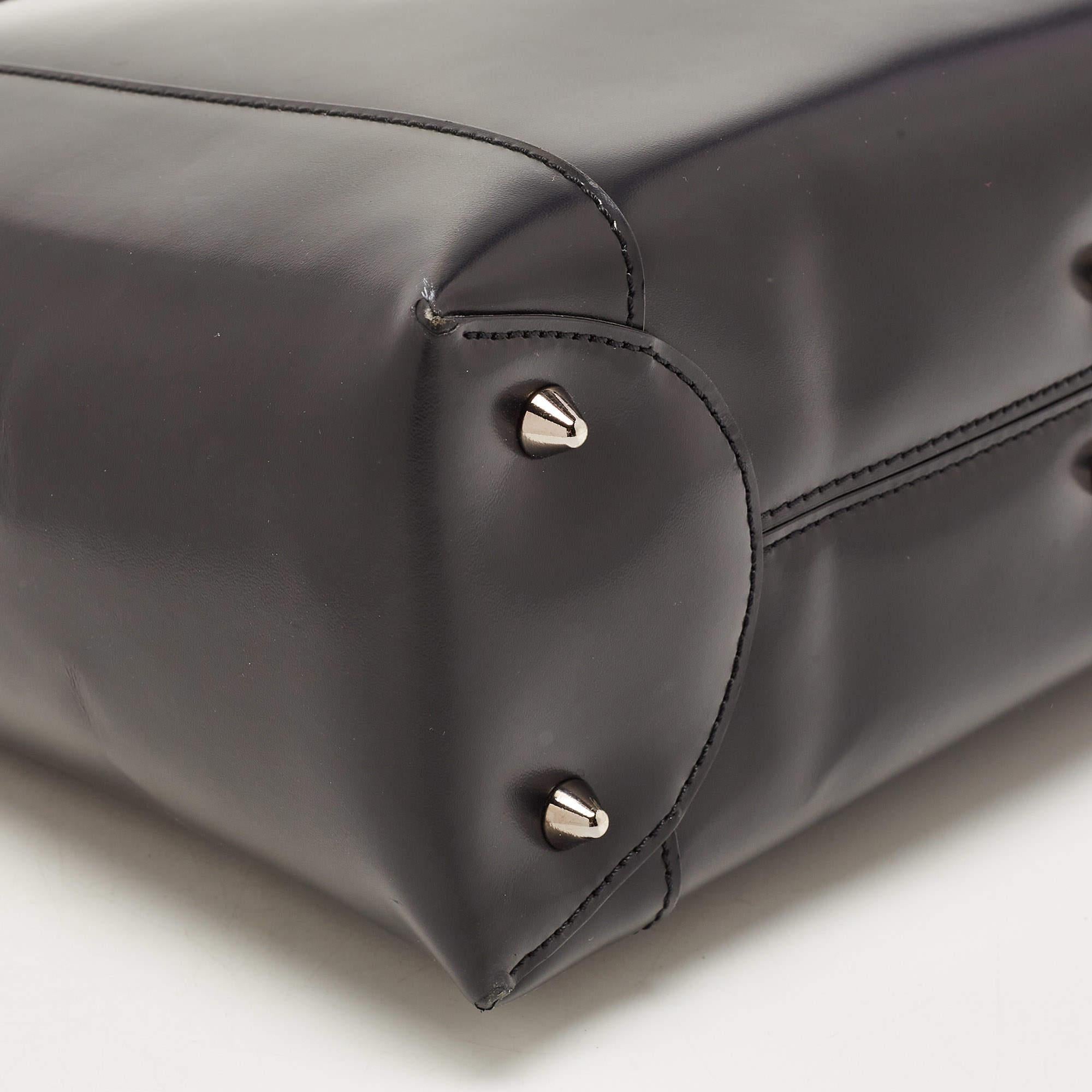Dior Black Leather Medium Malice Pearl Tote 9