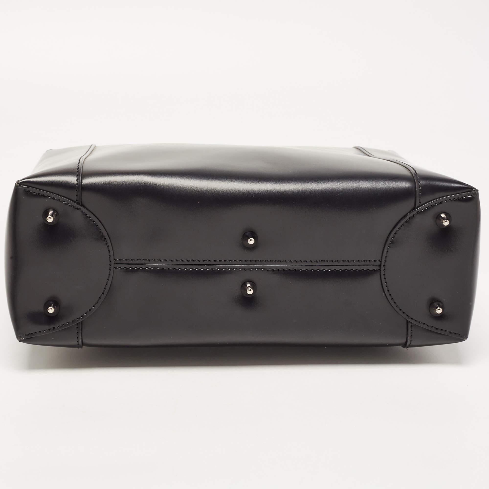 Dior Black Leather Medium Malice Pearl Tote 1