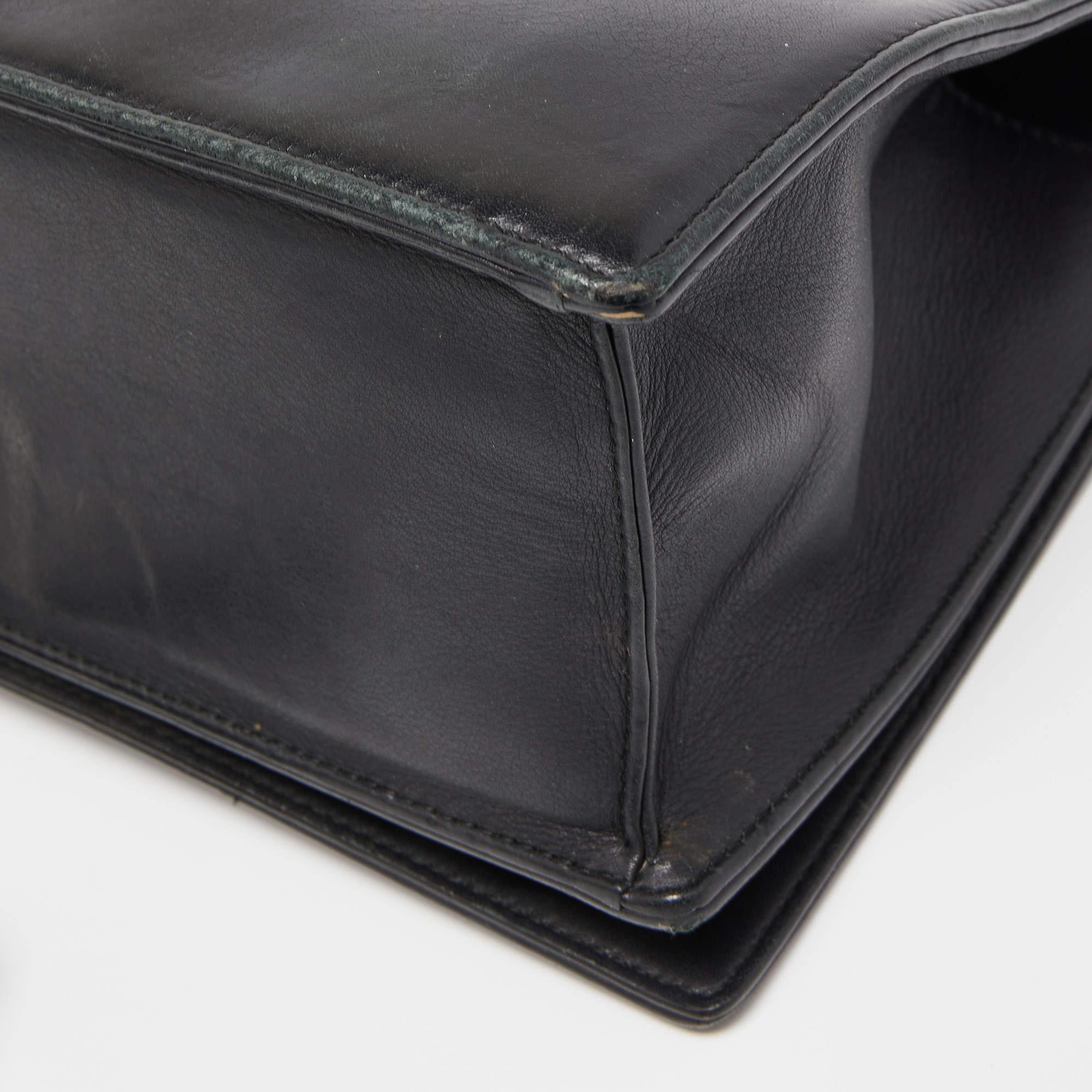 Dior Black Leather Medium Patch Diorama Shoulder Bag 6