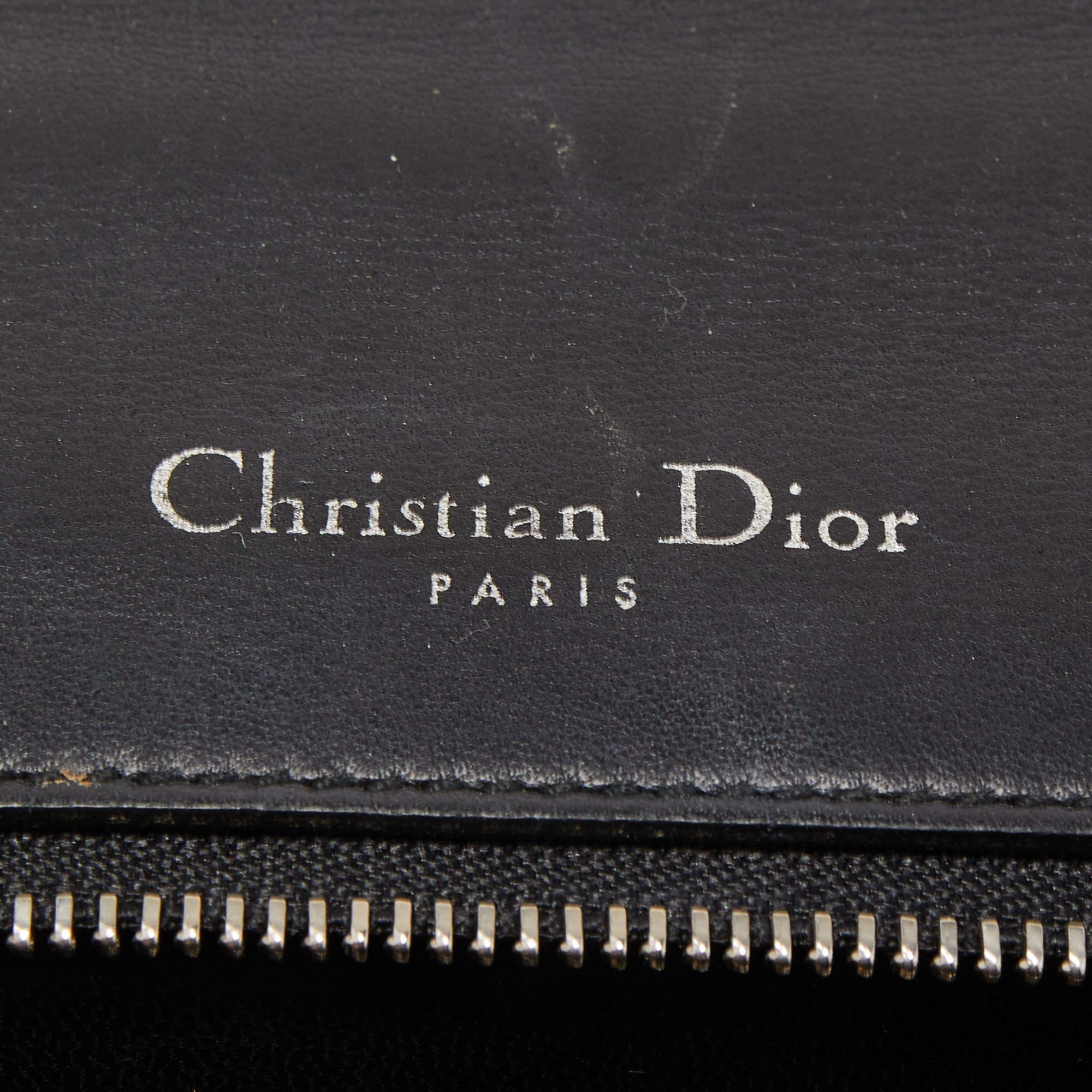 Dior Black Leather Medium Patch Diorama Shoulder Bag 2