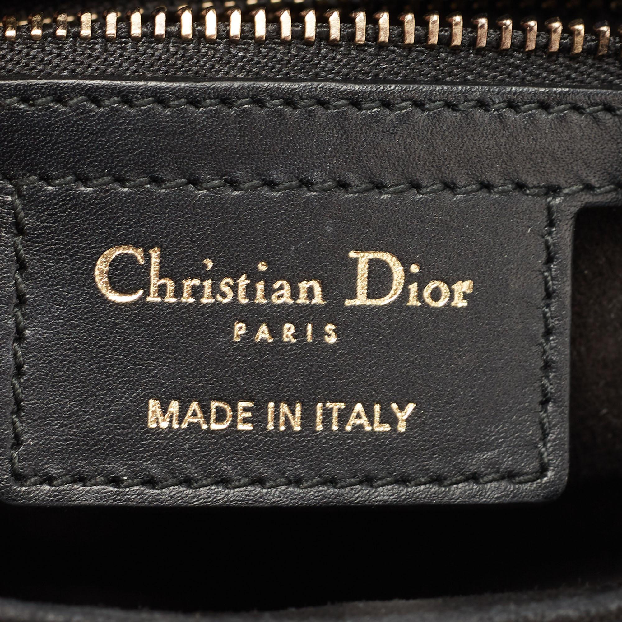 Dior Black Leather Medium Saddle Bag 10