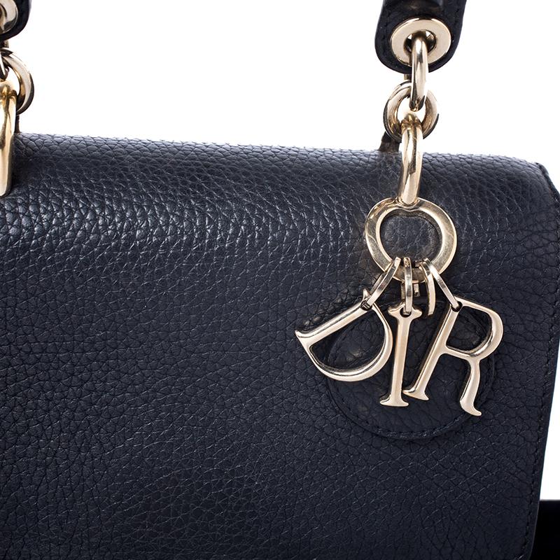 Dior Black Leather Mini Be Dior Top Handle Bag 6