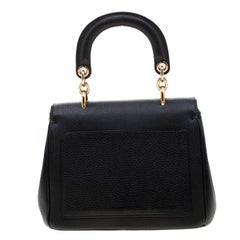 Dior Black Leather Mini Be Dior Top Handle Bag
