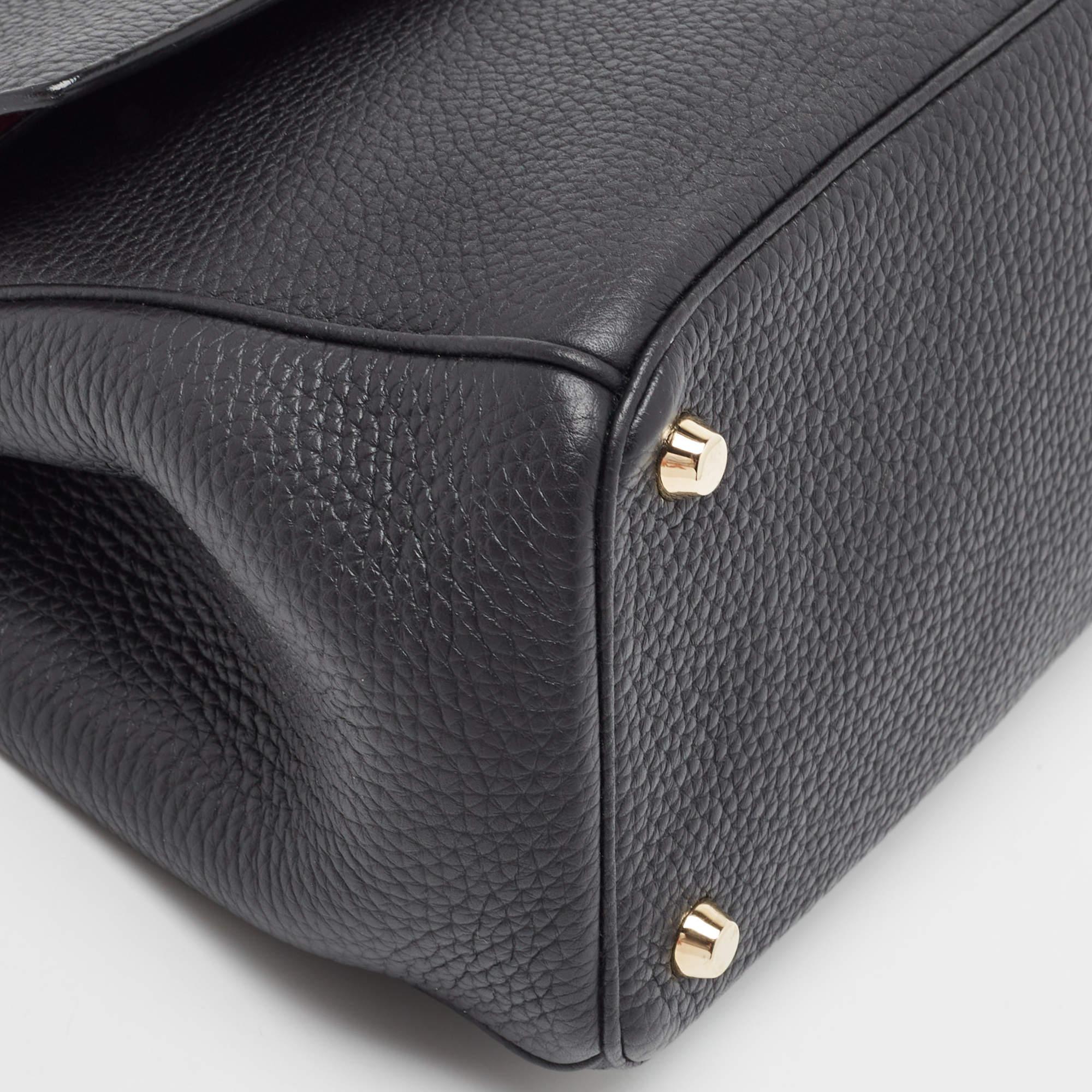 Women's Dior Black Leather Mini Be Dior Top Handle Bag