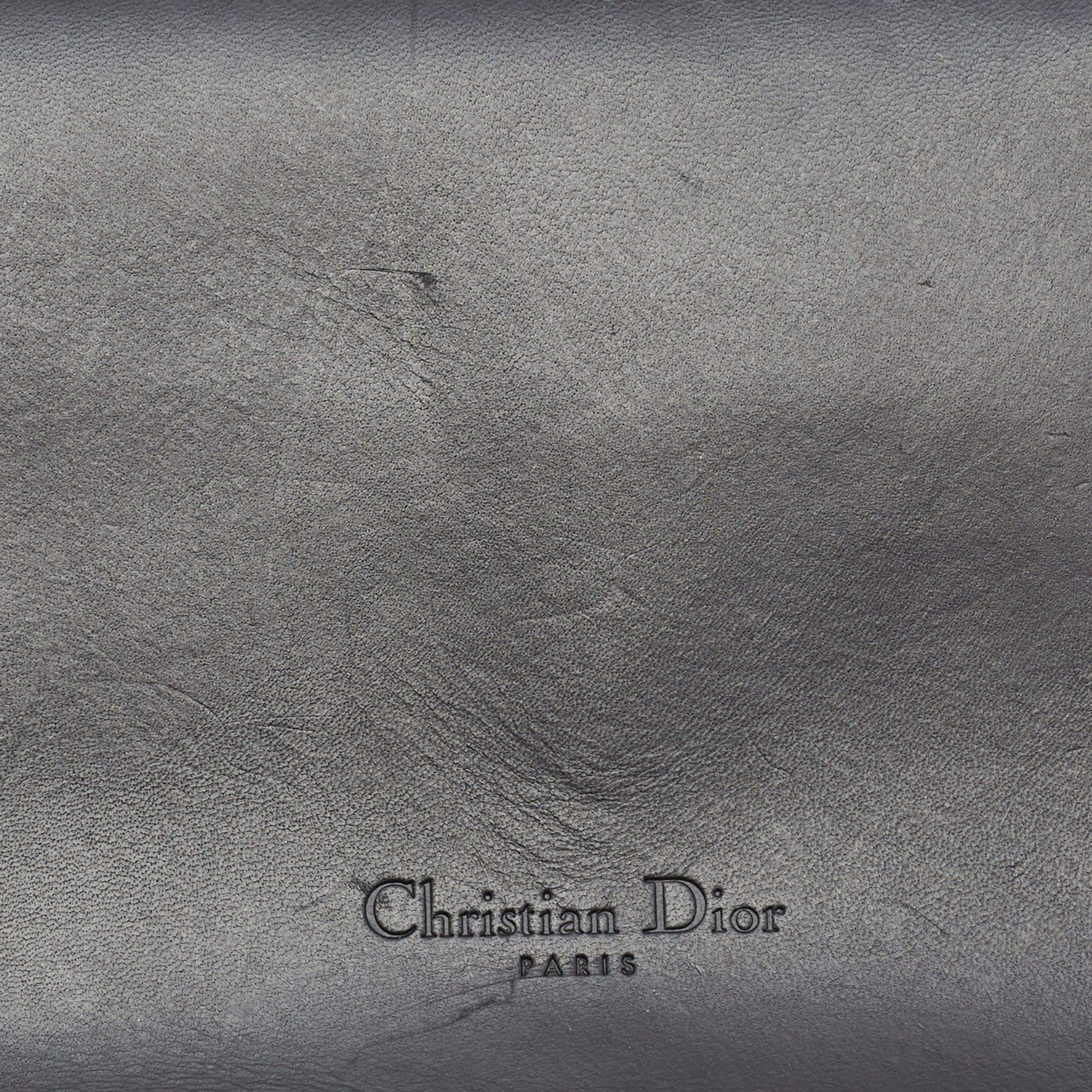 Dior Black Leather Mini D-Bee Saddle Bag 4