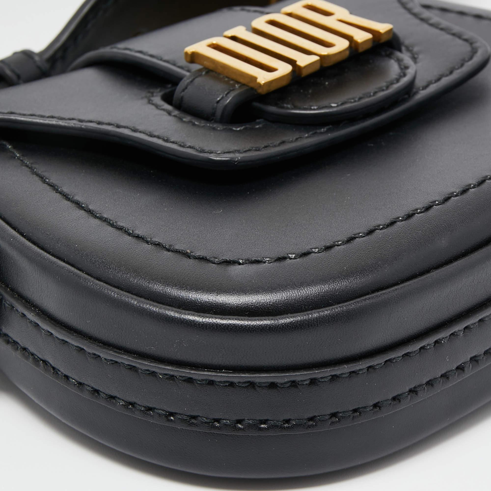 Dior Black Leather Mini D-Fence Saddle Bag 7