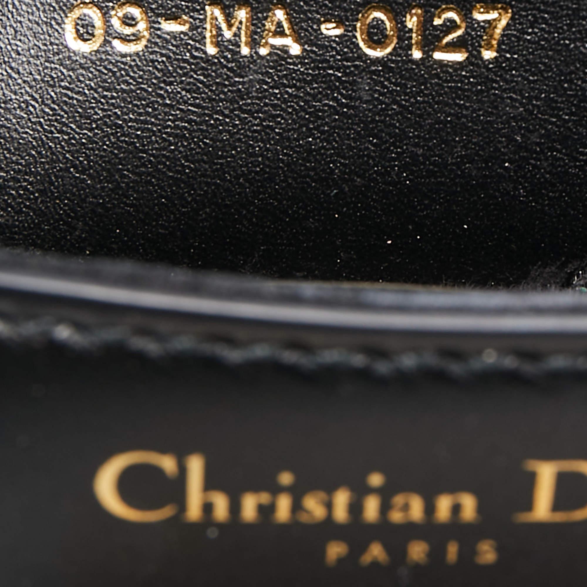 Dior Black Leather Mini D-Fence Saddle Bag 3