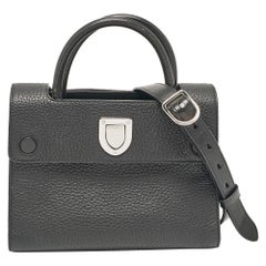 Dior Black Leather Mini Diorever Top Handle Bag