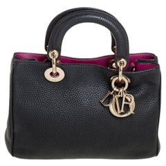 diorissimo mini Dior Black Leather Mini Diorissimo Tote