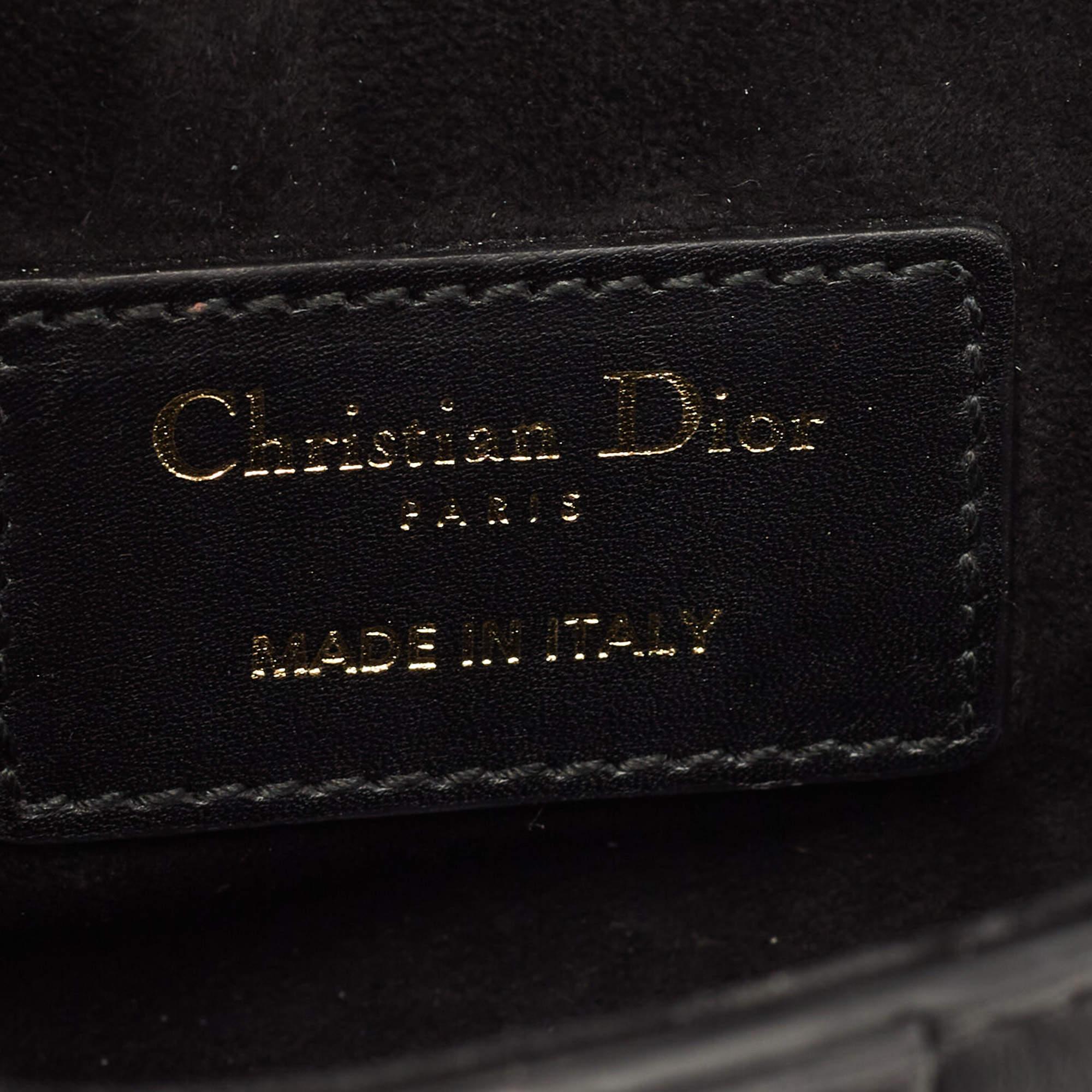 Dior Black Leather Mini Saddle Bag 1