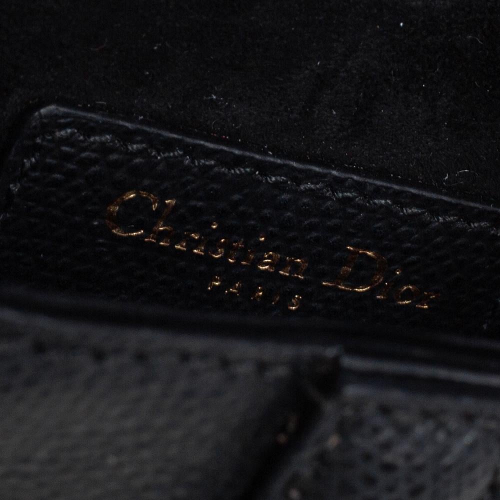 Dior Black Leather Mini Saddle Bag 2