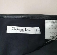 Dior Black Leather Mini Skirt