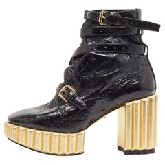 Dior Black Leather Mission Ankle Boots Size 37