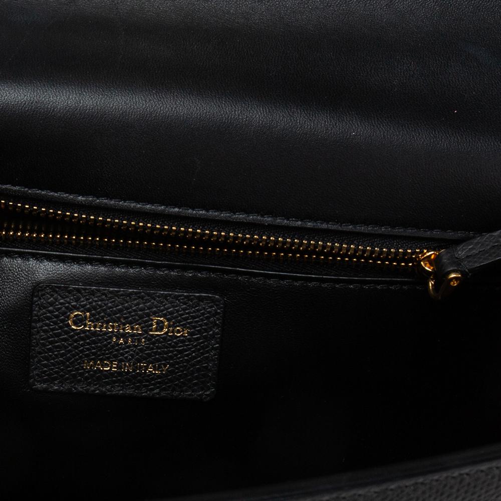 Dior Black Leather Montaigne 30 Flap Shoulder Bag 7
