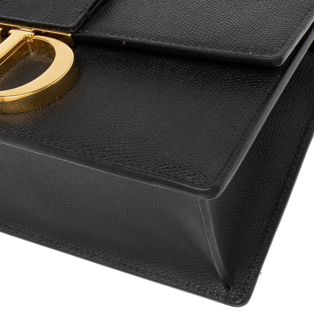 Dior Black Leather Montaigne 30 Flap Shoulder Bag 8