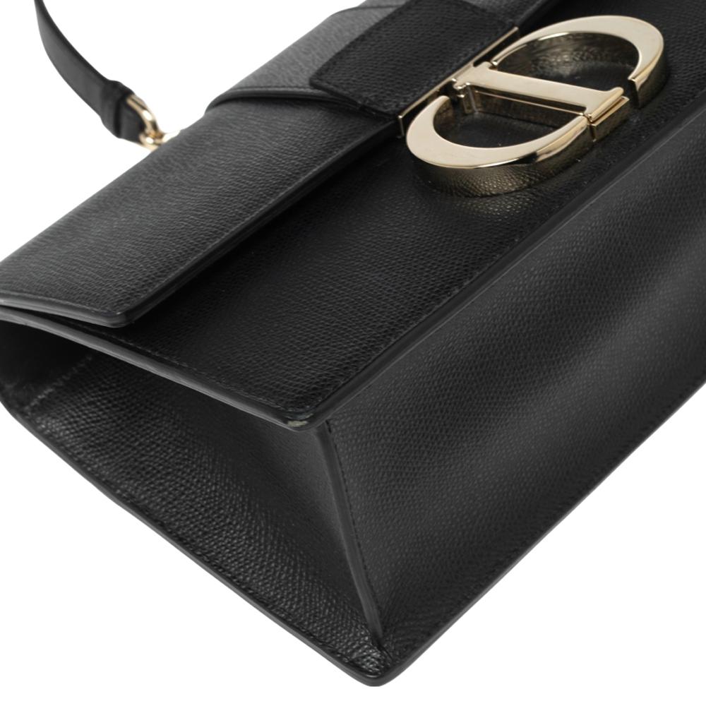 dior black leather 30 montaigne shoulder bag