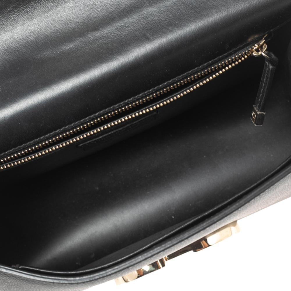 Dior Black Leather Montaigne 30 Flap Shoulder Bag 1