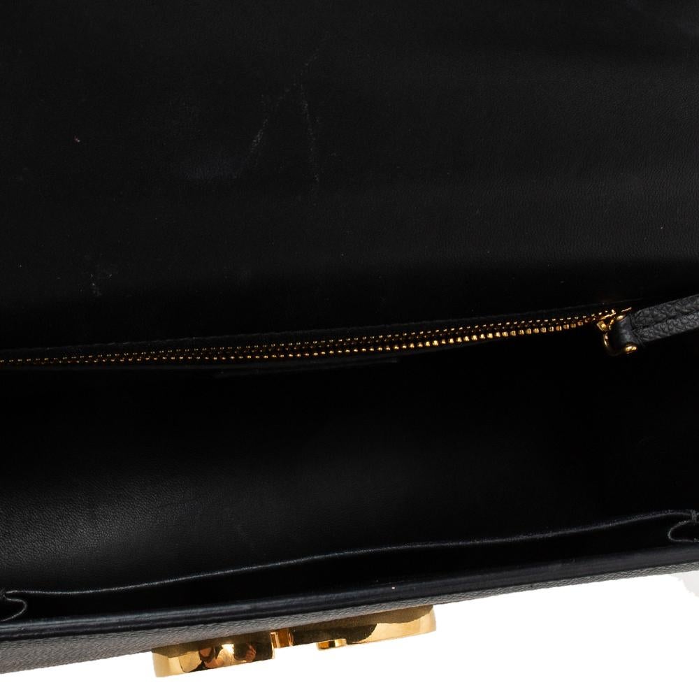 Dior Black Leather Montaigne 30 Flap Shoulder Bag 4