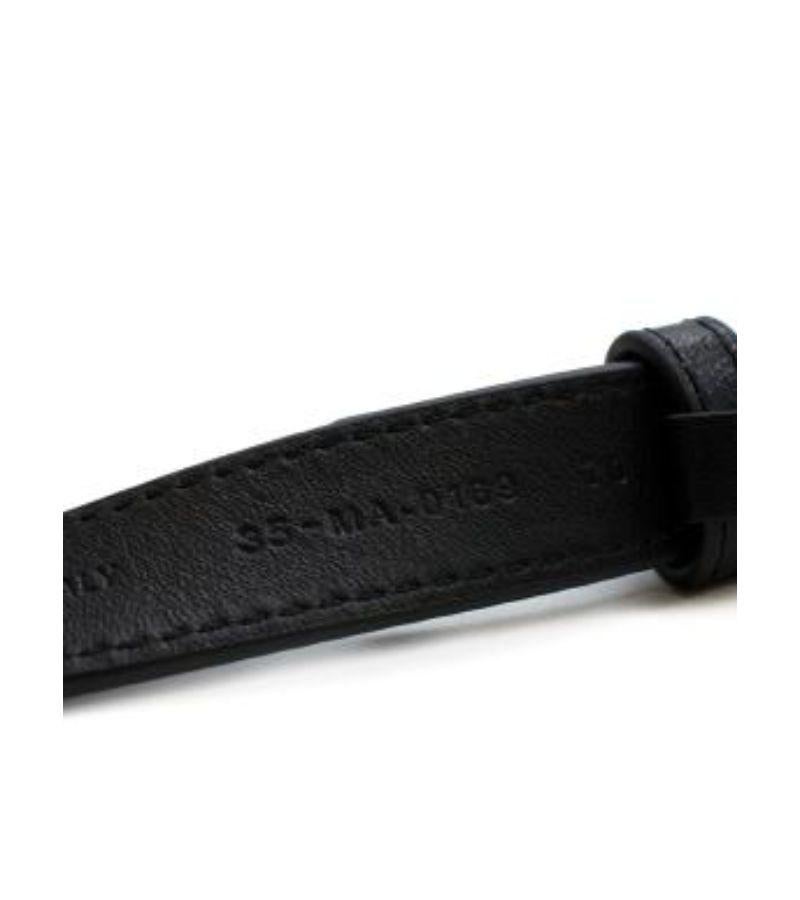 Dior Black Leather Montaigne Belt - Size 70 For Sale 3