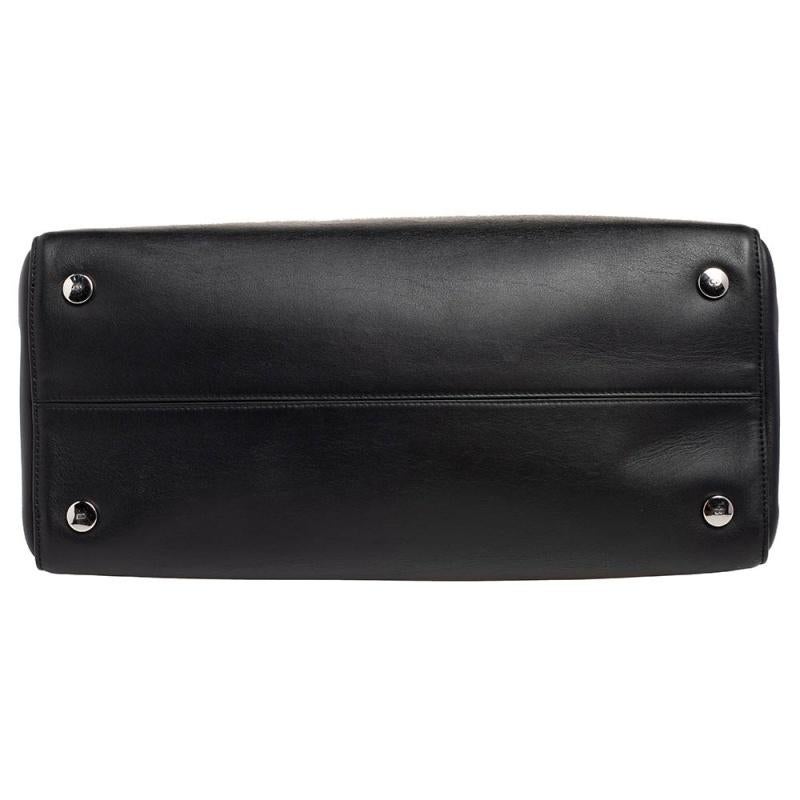 Dior Black Leather Open Bar Tote 1