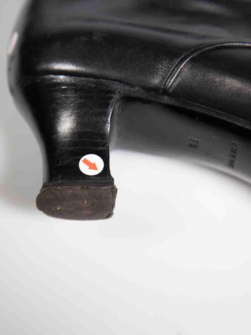 Dior Schwarze Overknee-Stiefel mit Absatz aus Leder Größe IT 38 im Angebot 1