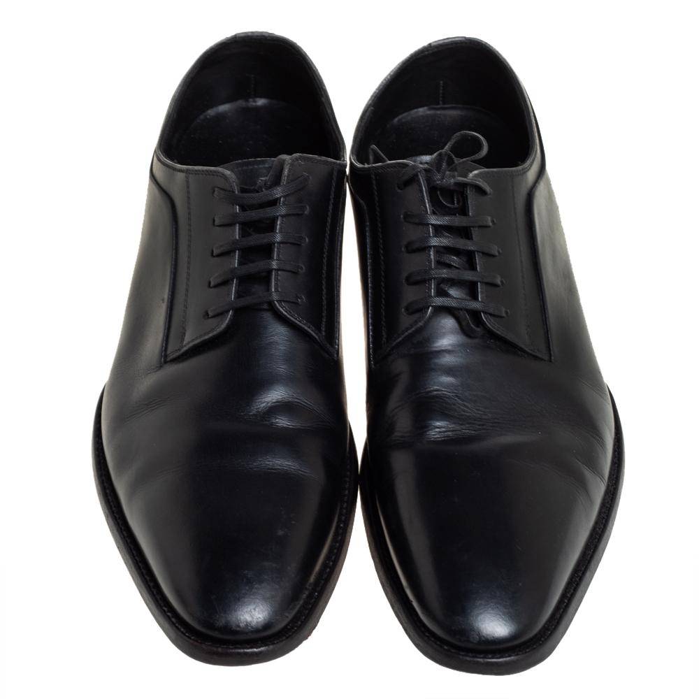 Dior Black Leather Oxfords Size 41 2