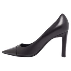 Dior Black Leather Pointed Cap Toe Pumps Size 40
