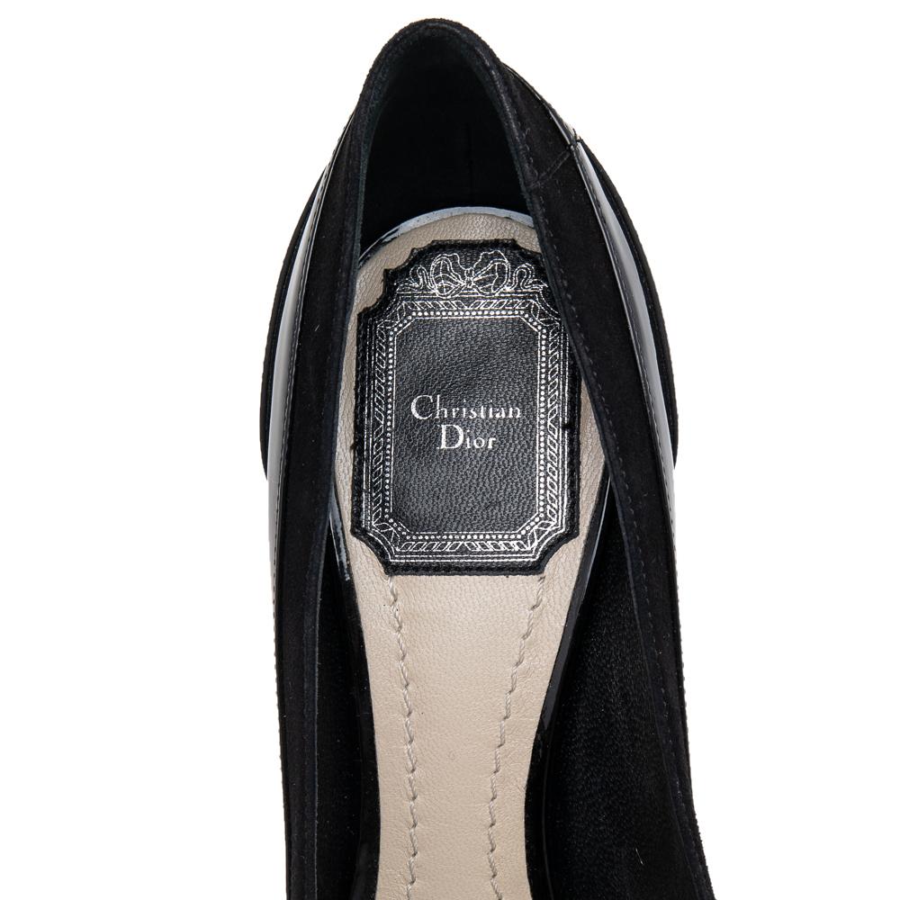 Dior Black Leather Pointed Toe Pumps Size 36 2