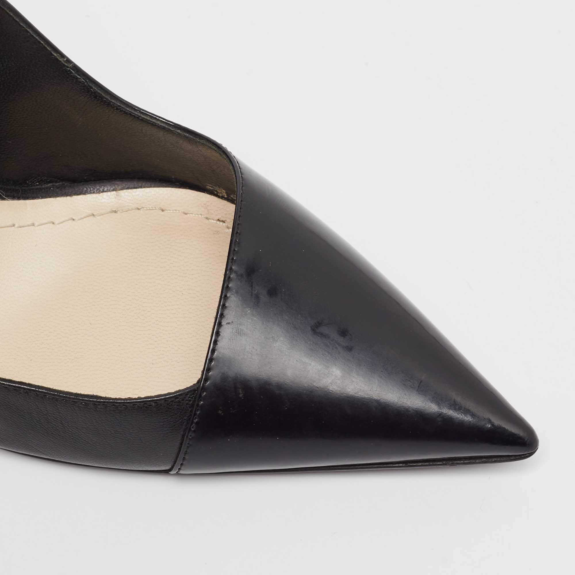 Dior Black Leather Pointed Toe Pumps Size 38 3
