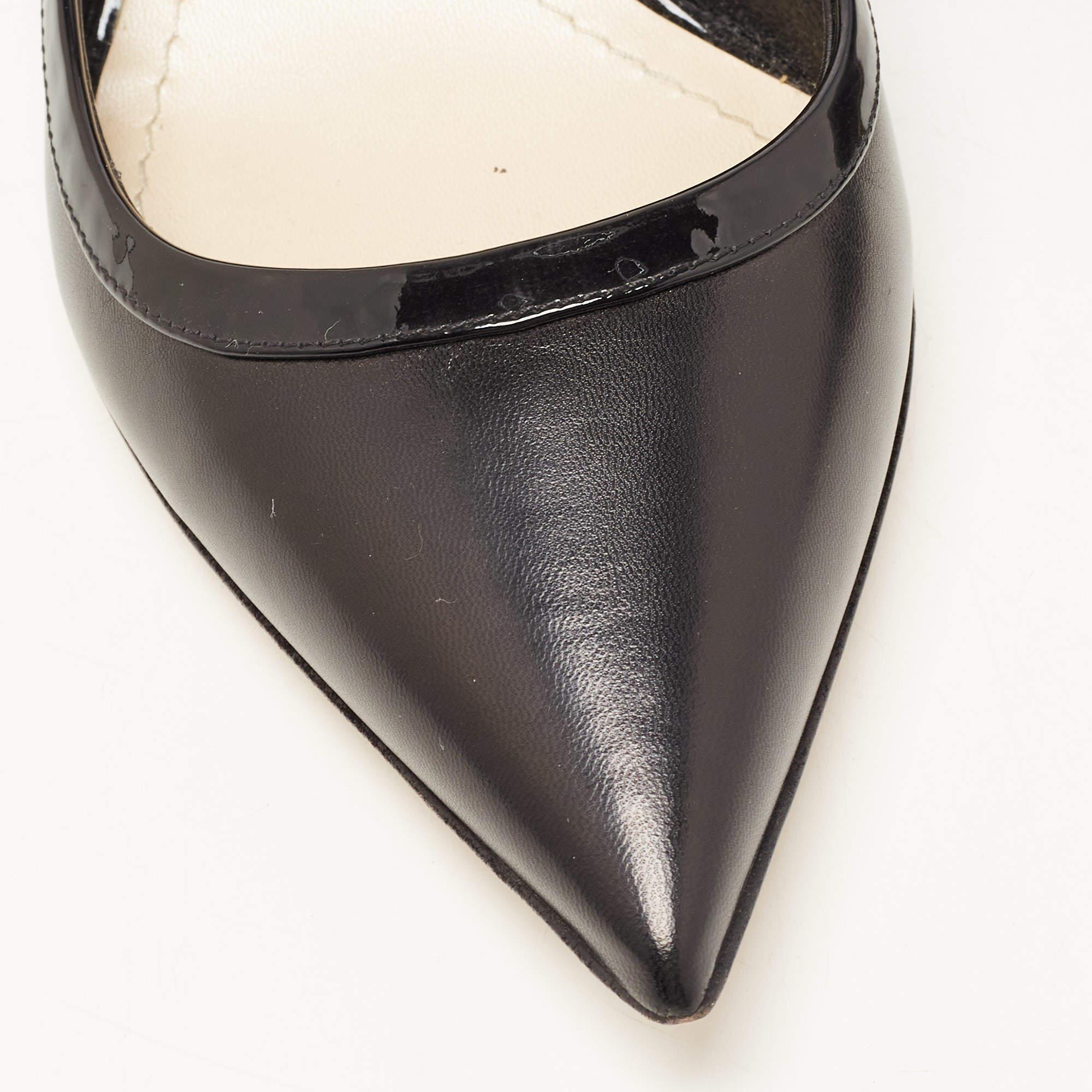 Dior Black Leather Pointed Toe Pumps Size 40 3