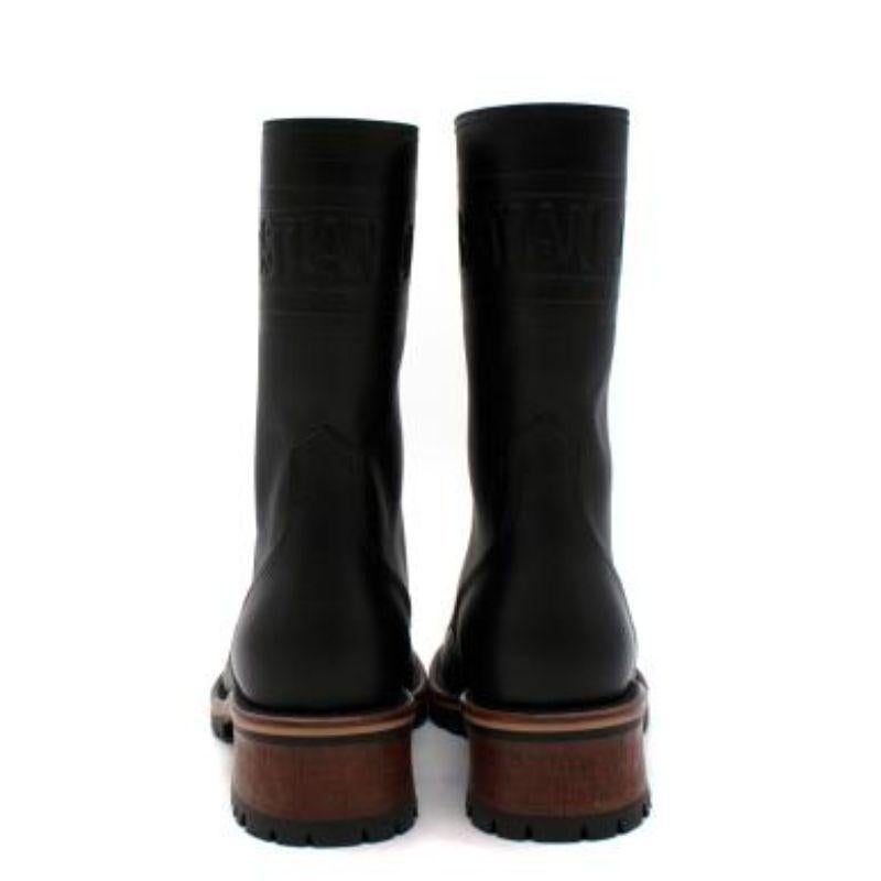 Dior Black Leather Quest Lace-Up Boots In Excellent Condition For Sale In London, GB