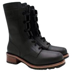 Dior Black Leather Quest Lace-Up Boots