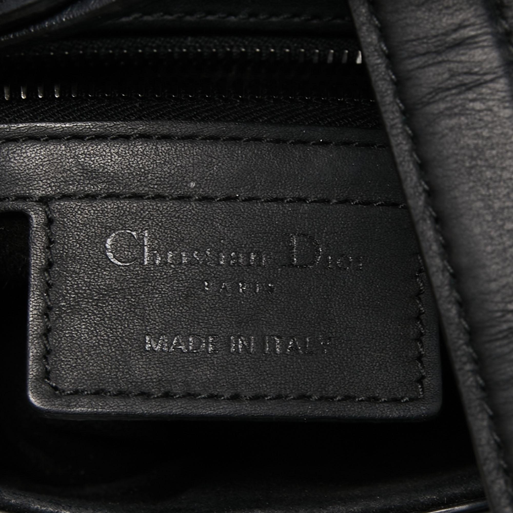 Dior Black Leather Saddle Bag 6