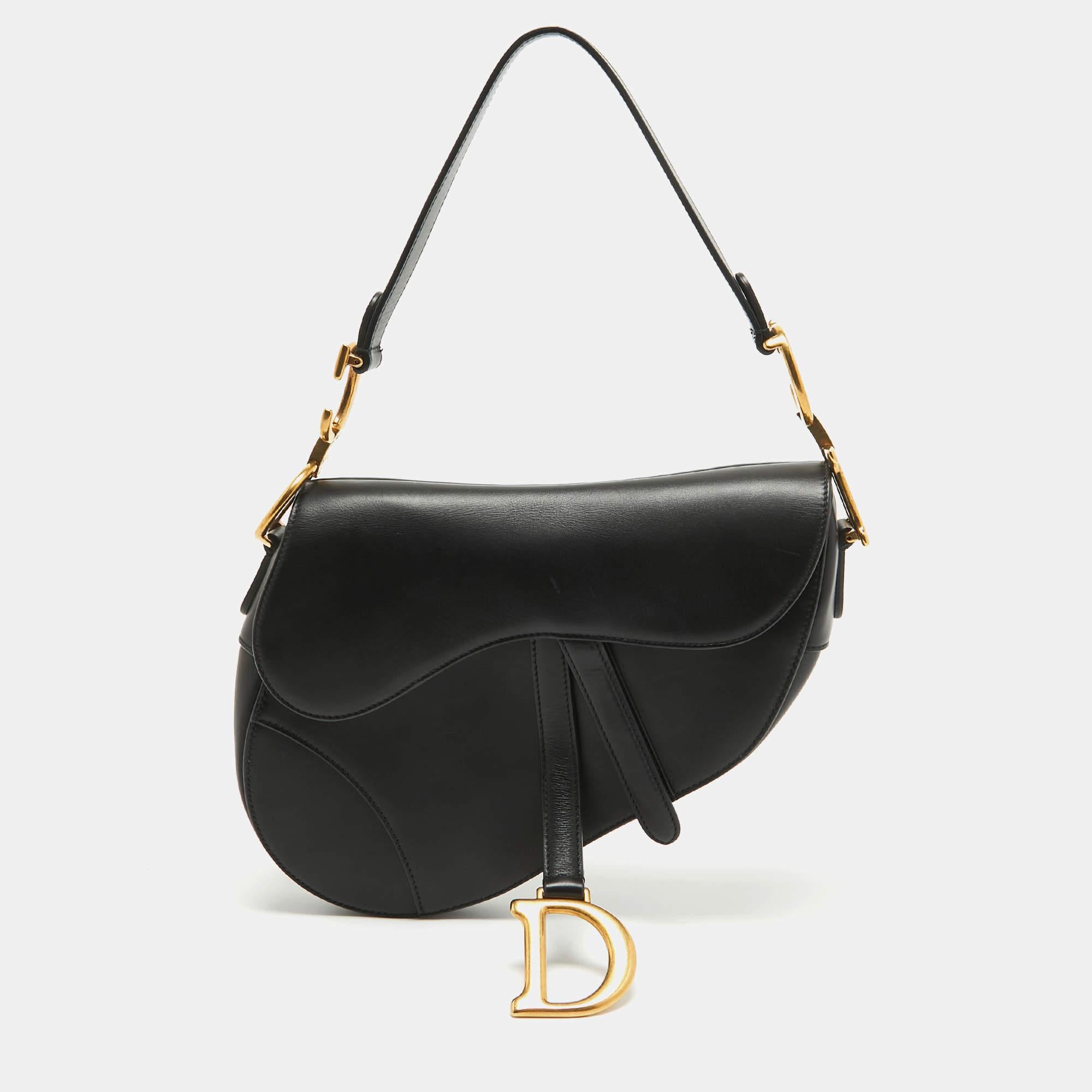 Dior Black Leather Saddle Bag 7