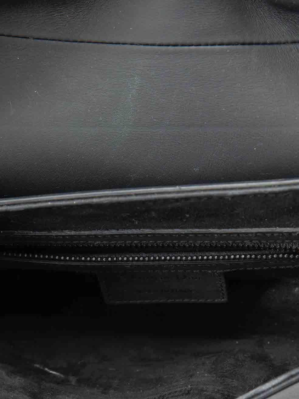 Dior Black Leather Saddle Bag For Sale 1