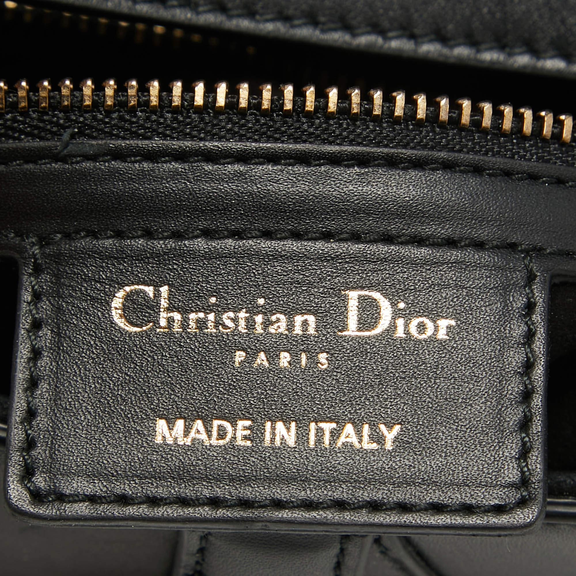 Dior Black Leather Saddle Bag 1