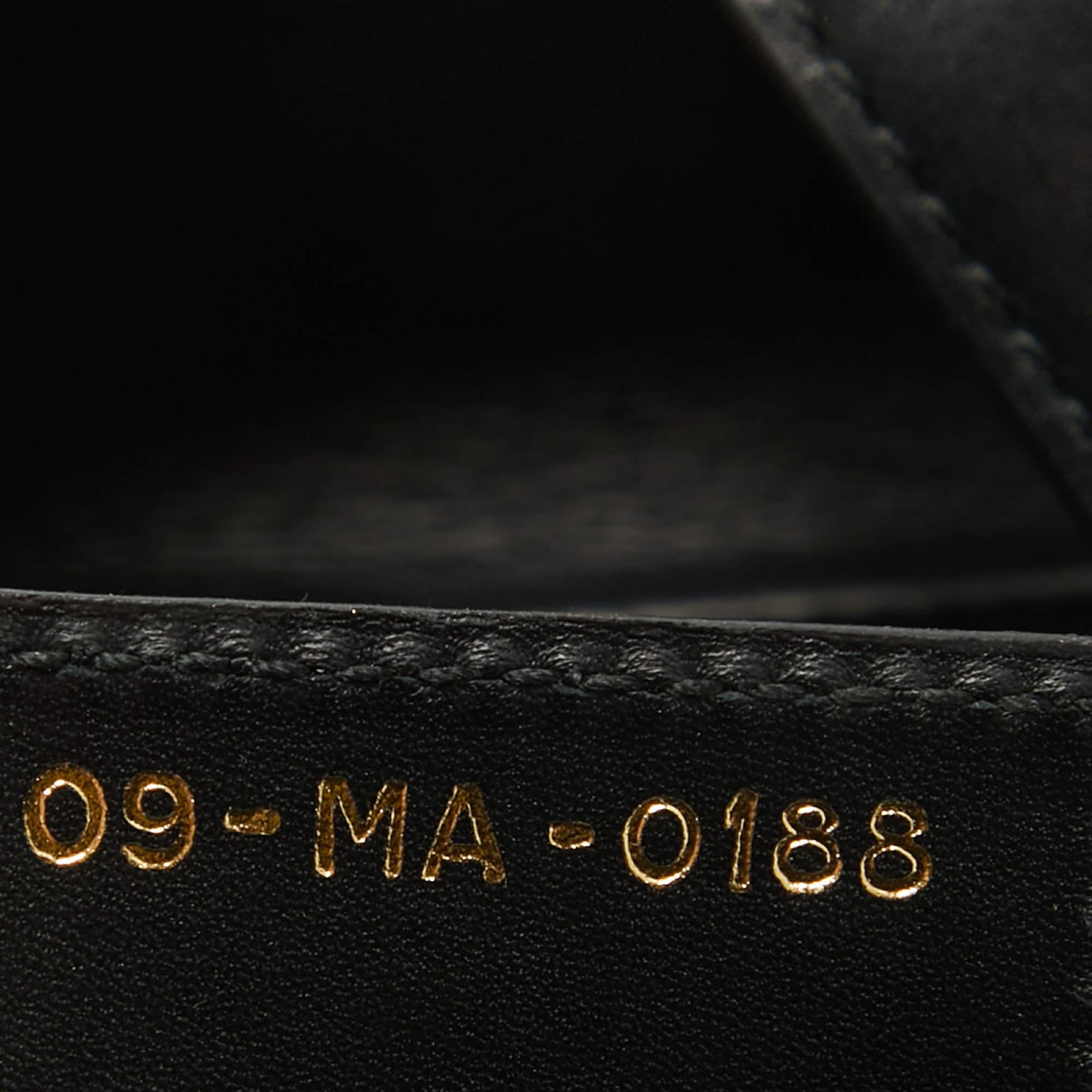 Dior Black Leather Saddle Bag For Sale 2