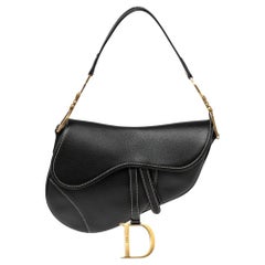 Dior Black Leather Saddle Bag