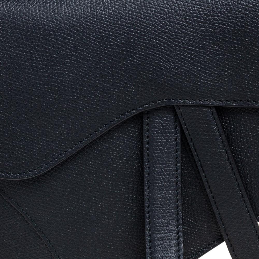 Dior Black Leather Saddle Belt Bag 4
