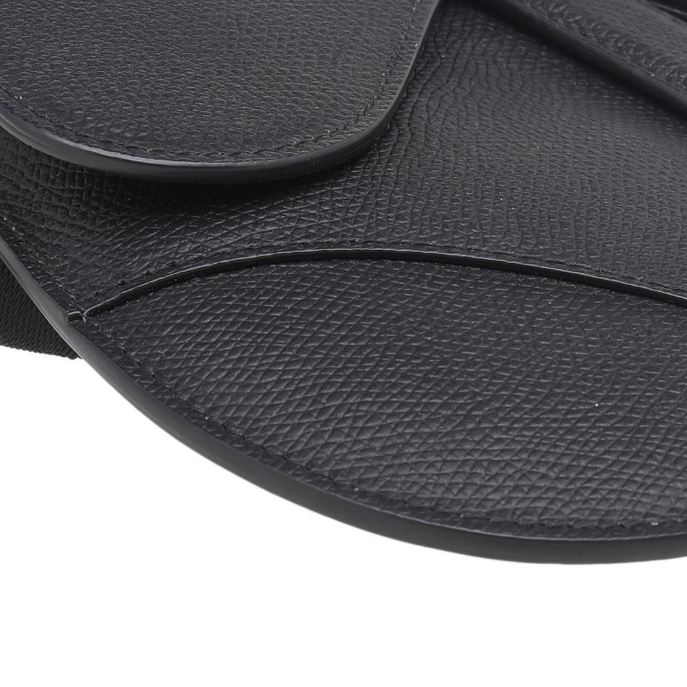 Dior Black Leather Saddle Belt Bag In Good Condition In Dubai, Al Qouz 2
