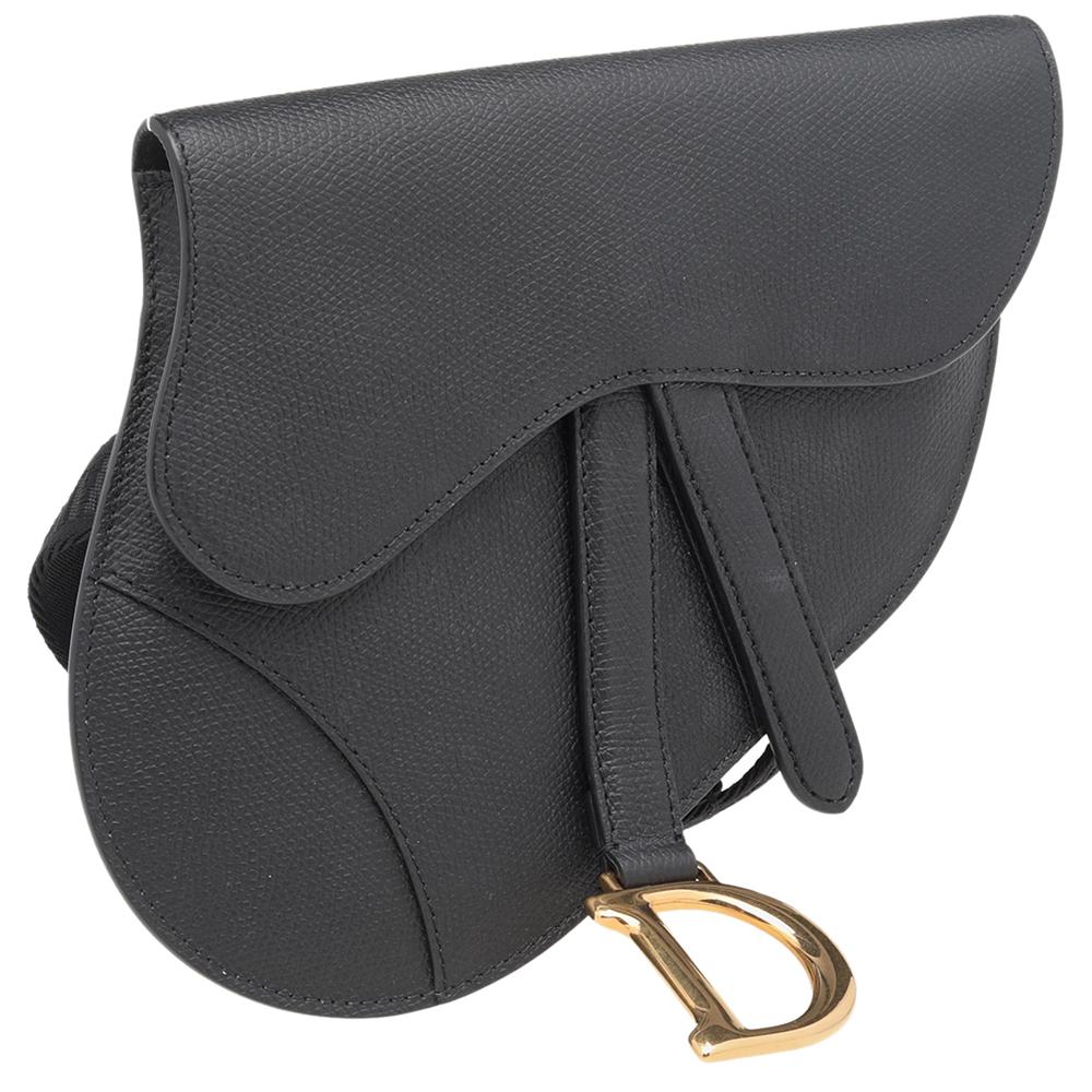Women's Dior Black Leather Saddle Belt Bag